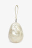 Simone Rocha White Acrylic Shimmery 'Egg' Large Bag with Pearl Strap