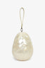 Simone Rocha White Acrylic Shimmery 'Egg' Large Bag with Pearl Strap