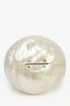 Simone Rocha White Acrylic Shimmery 'Egg' Large Bag with Pearl Strap