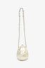 Simone Rocha White Acrylic Shimmery 'Egg' Large Bag with Pearl Strap