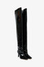 By Far Black Patent 'Stevie' Over The Knee Heeled Boots Size 37