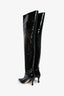 By Far Black Patent 'Stevie' Over The Knee Heeled Boots Size 37
