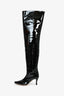 By Far Black Patent 'Stevie' Over The Knee Heeled Boots Size 37