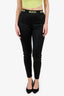 Gucci Black/Neon Green Logo Waistband Leggings Size M