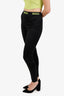 Gucci Black/Neon Green Logo Waistband Leggings Size M