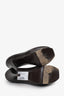 Saint Laurent Dark Brown Leather Tribtoo Platform Heels Size 38