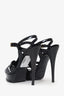Saint Laurent Black Patent Leather Tribute Platform Heels Size 38