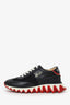 Christian Louboutin Black Leather/White'Loubishark' Chunky Sneakers Size 38