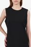 Theory Black Wool Sleeveless 'Easy Crepe' Midi Dress Size 8