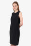 Theory Black Wool Sleeveless 'Easy Crepe' Midi Dress Size 8