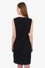 Theory Black Wool Sleeveless 'Easy Crepe' Midi Dress Size 8