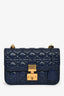 Christian Dior 2017 Navy Blue Cannage Leather Dioraddict Flap Bag