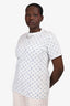 Louis Vuitton White/Navy Cotton Monogram Chain Detail T-Shirt Size L