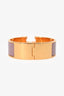 Hermès Gold Tone Pink Ceramic 'Clic Clac H' GM Bracelet