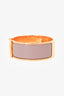 Hermès Gold Tone Pink Ceramic 'Clic Clac H' GM Bracelet
