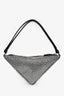 Prada Black Satin Crystal Embellished Triangle Shoulder Bag