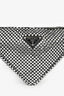 Prada Black Satin Crystal Embellished Triangle Shoulder Bag