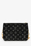 Louis Vuitton Black Satin Beaded Embroidered Monogram Coussin BB