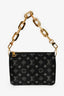 Louis Vuitton Black Satin Beaded Embroidered Monogram Coussin BB