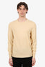 Brunello Cucinelli Yellow Cashmere Long Sleeve Sweater Size 50 Mens