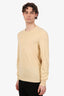 Brunello Cucinelli Yellow Cashmere Long Sleeve Sweater Size 50 Mens