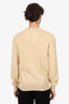 Brunello Cucinelli Yellow Cashmere Long Sleeve Sweater Size 50 Mens