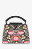Louis Vuitton 2015 Black/Multicolour Leather Wild Flowers Capucines BB Top Handle Bag with Strap