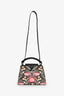 Louis Vuitton 2015 Black/Multicolour Leather Wild Flowers Capucines BB Top Handle Bag with Strap
