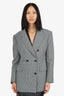 We11Done Grey Wool Houndstooth Cut-out Blazer Size M