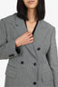 We11Done Grey Wool Houndstooth Cut-out Blazer Size M