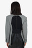 We11Done Grey Wool Houndstooth Cut-out Blazer Size M