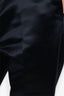 D&G Dolce & Gabbana Black Satin High Waisted Trousers Size 40