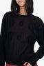 Louis Vuitton Black Cashmere Shimmer Hole Sweater Size M