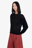 Louis Vuitton Black Cashmere Shimmer Hole Sweater Size M