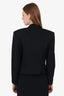 Saint Laurent 2016 Black Wool Cropped Tuxedo Blazer Size 40