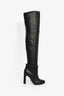 Hermès Black Nappa Leather 'Johanna' Knee High Boots Size 37