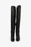 Hermès Black Nappa Leather 'Johanna' Knee High Boots Size 37