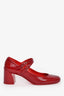 Christian Louboutin Red Patent Leather Miss Jane Pumps Size 36.5