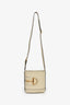 Gucci White Leather Horsebit 73 Small Bucket Crossbody Bag