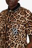 Dolce & Gabbana Leopard Print Cotton Polo T-Shirt Size 48 Mens