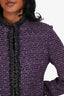 St. John Couture Purple Tweed Long Evening Jacket Size 6