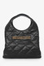 Pre-Loved Chanel™ 2025 Black Lambskin Small 25 Quilted Chain Buckle Bag