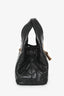 Pre-Loved Chanel™ 2025 Black Lambskin Small 25 Quilted Chain Buckle Bag