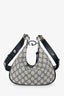 Gucci Blue Canvas/Leather GG 'Attache' Small Bag with Strap