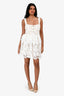 Self-Portrait White Lace Tiered Mini Dress Size 6