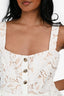 Self-Portrait White Lace Tiered Mini Dress Size 6