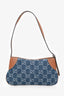 Gucci Blue Monogram Denim Mini Emblem Shoulder Bag