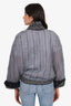 Alexander McQueen Grey Mohair/Silk Embroidered Cardigan Size 42
