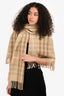 Burberry Beige/Brown Cashmere Wool Blend Cape
