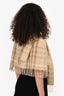 Burberry Beige/Brown Cashmere Wool Blend Cape